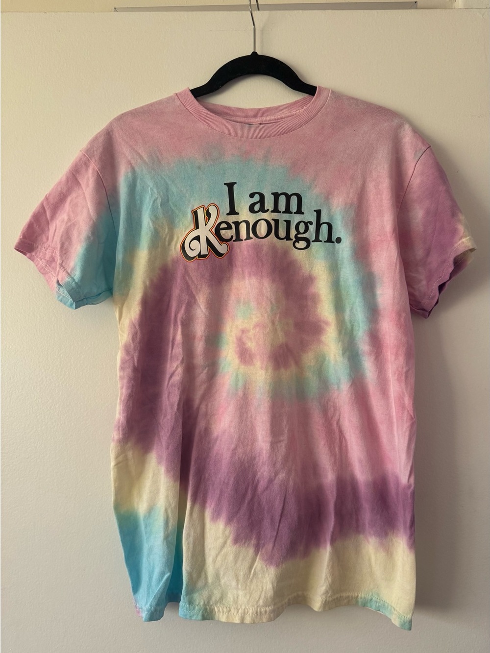 I Am KEnough Tie-Dye Tee - Pastel Multicolor